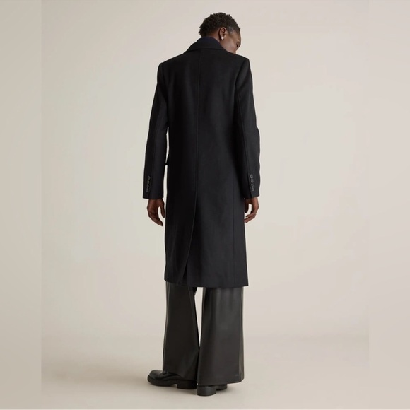 NWOT Quince Black Italian Wool Double-Breasted Slouch Coat Size M - Picture 14 of 16